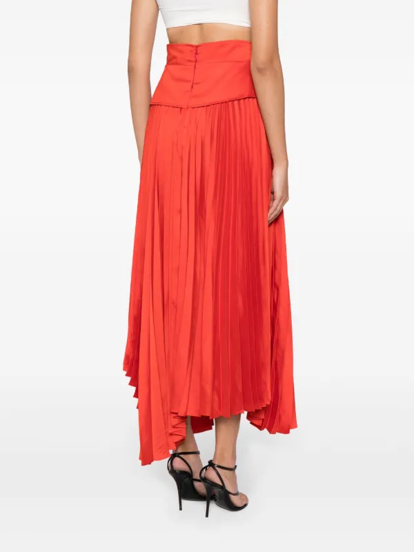 High waisted maxi skirt orange hotsell