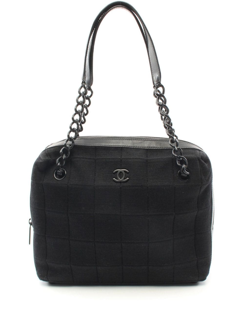 Pre-owned Chanel 2000-2002 Cc Choco Bar Handbag In Black
