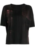 Y's graphic-print cotton T-shirt - Black
