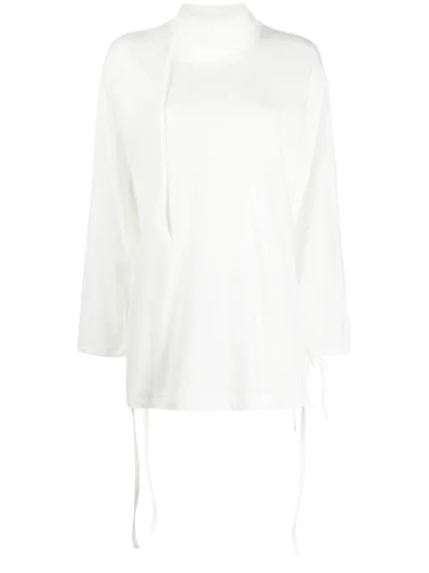 Yohji Yamamoto high-neck cotton blouse 