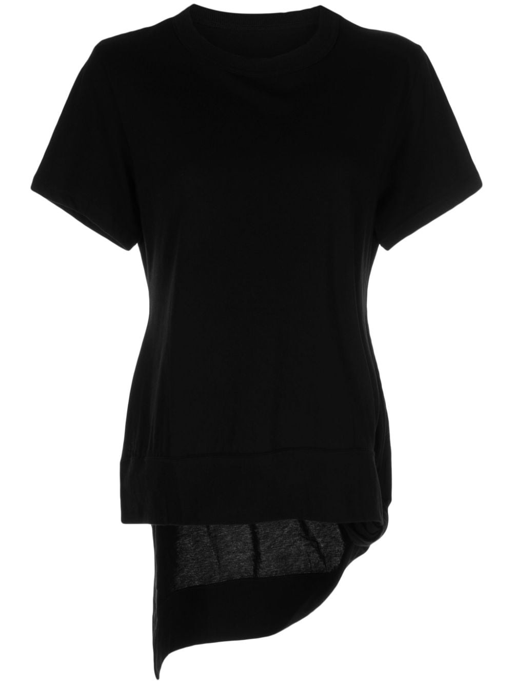 Yohji Yamamoto Round-neck Cotton T-shirt In Black