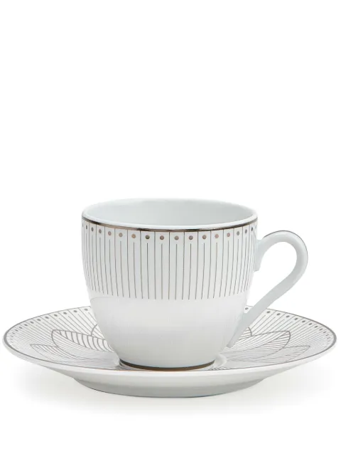 Christofle Malmaison Impériale porcelain coffee cups (set of two)