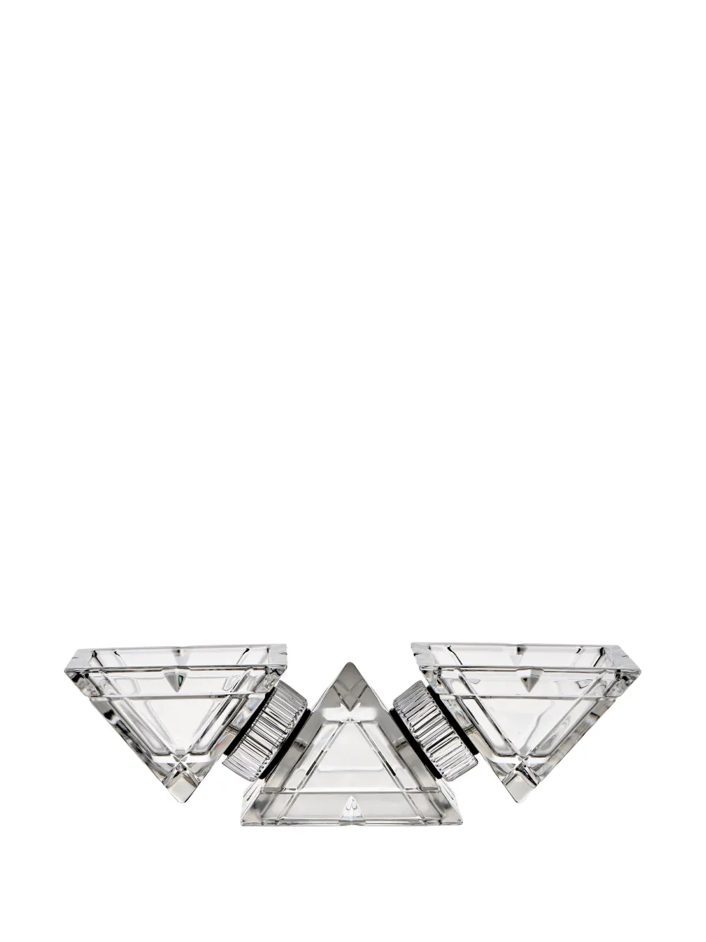 MARIO CIONI & C SMALL PYRAMIDION CRYSTAL CENTERPIECE (9.5CM X 14.5CM)