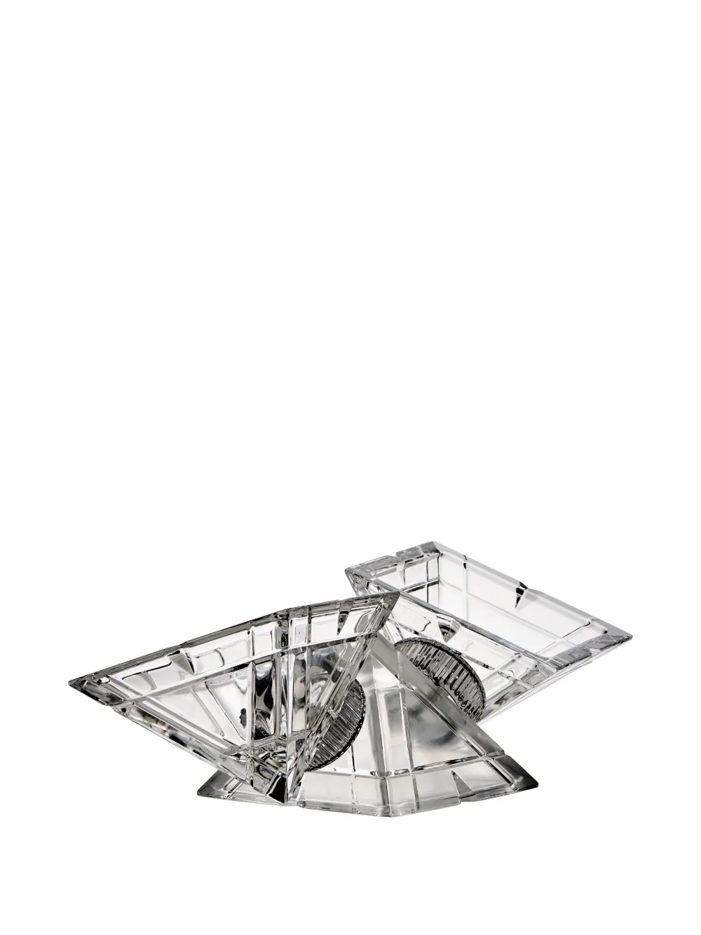 MARIO CIONI & C SMALL PYRAMIDION CRYSTAL CENTERPIECE (9.5CM X 14.5CM)