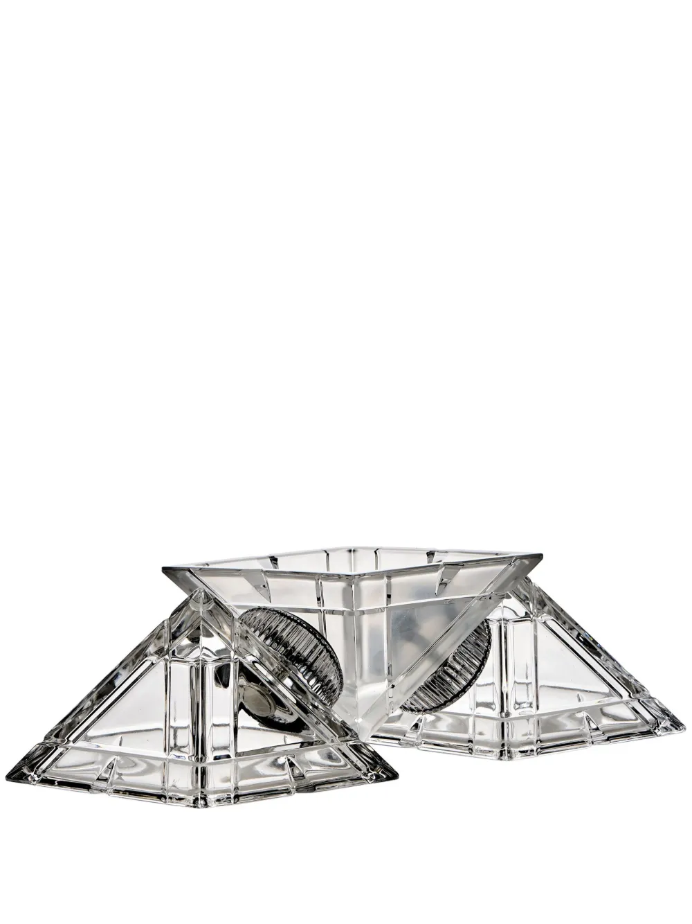 MARIO CIONI & C SMALL PYRAMIDION CRYSTAL CENTERPIECE (9.5CM X 14.5CM)