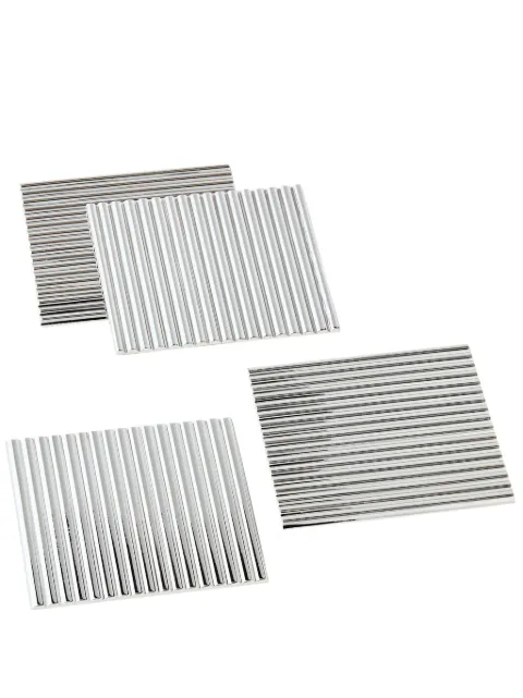 Ralph Lauren Home Thorpe stainless steel coaster (set of four)