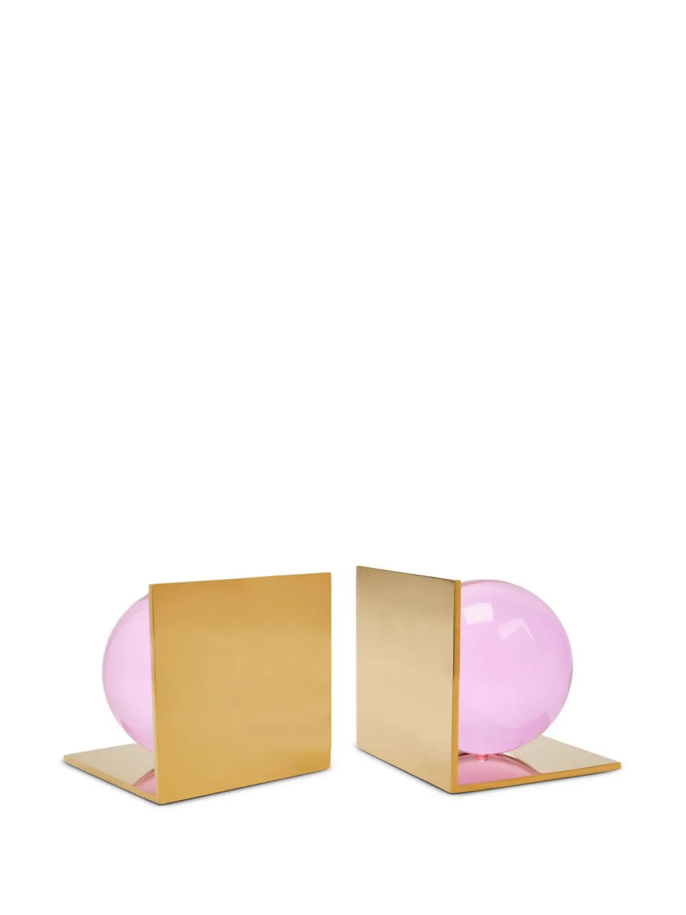 Jonathan Adler Globo Bookend Set In Pink