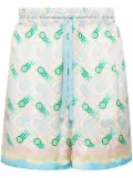 Casablanca Ping Pong silk shorts - Blue