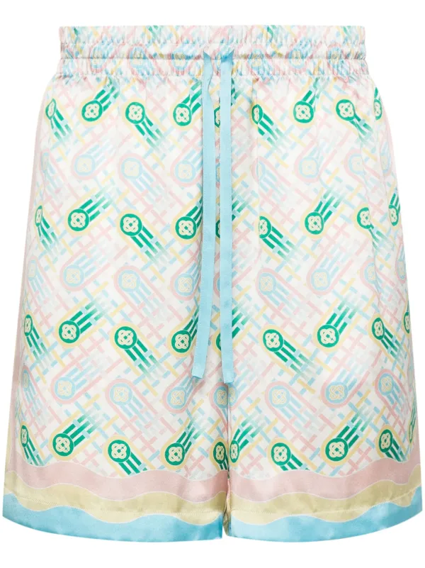 ショートパンツ Casablanca Short Pants With Silk Graphic Print 22361767_52276119_600.jpg
