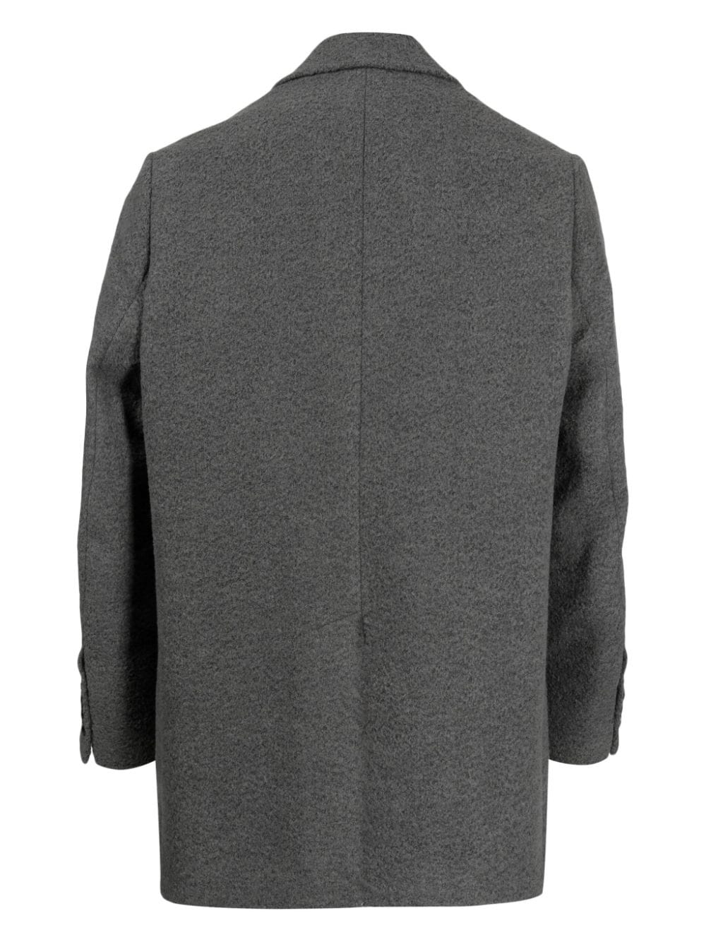 Shop Ami Alexandre Mattiussi Felted Virgin Wool-blend Coat In Grey