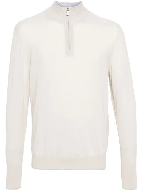 Eleventy half-zip wool jumper