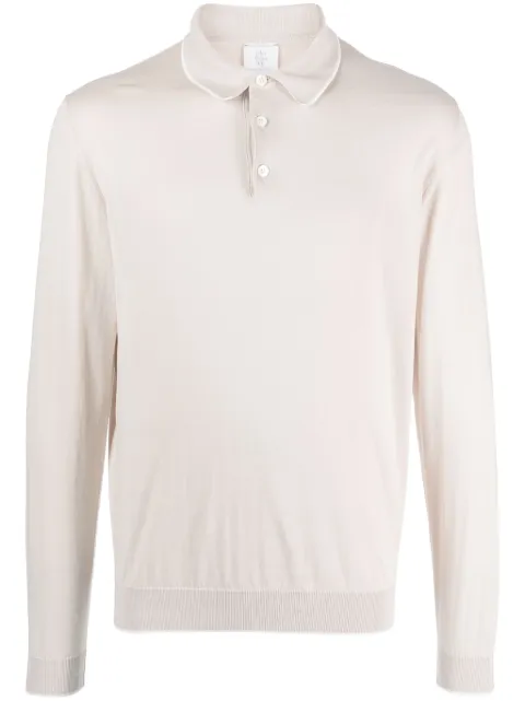 Eleventy playera tipo polo manga larga