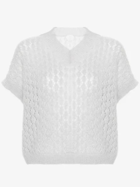 Eleventy V-neck knitted top