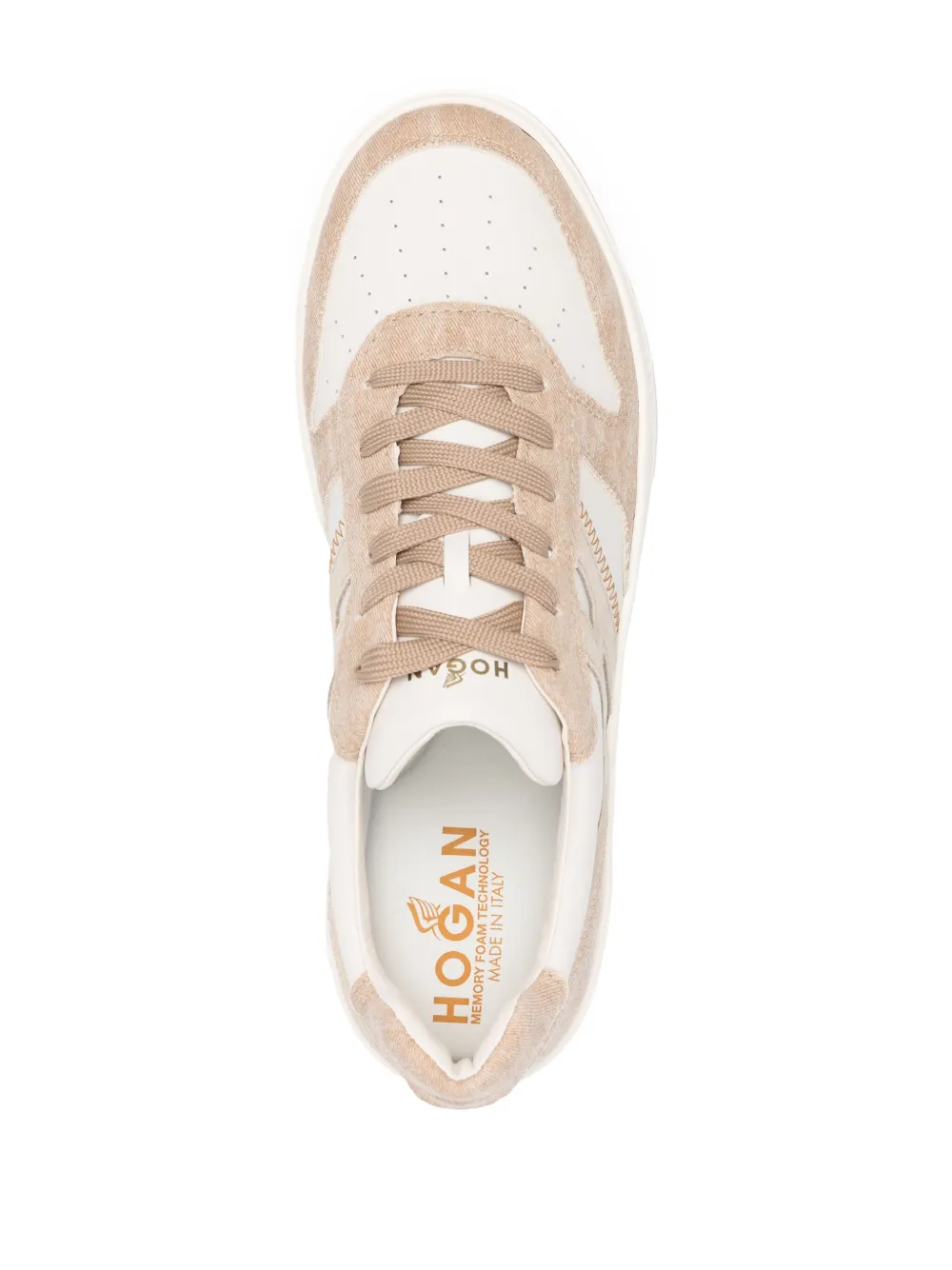 Shop Hogan Panelled Suede Sneakers In Neutrals