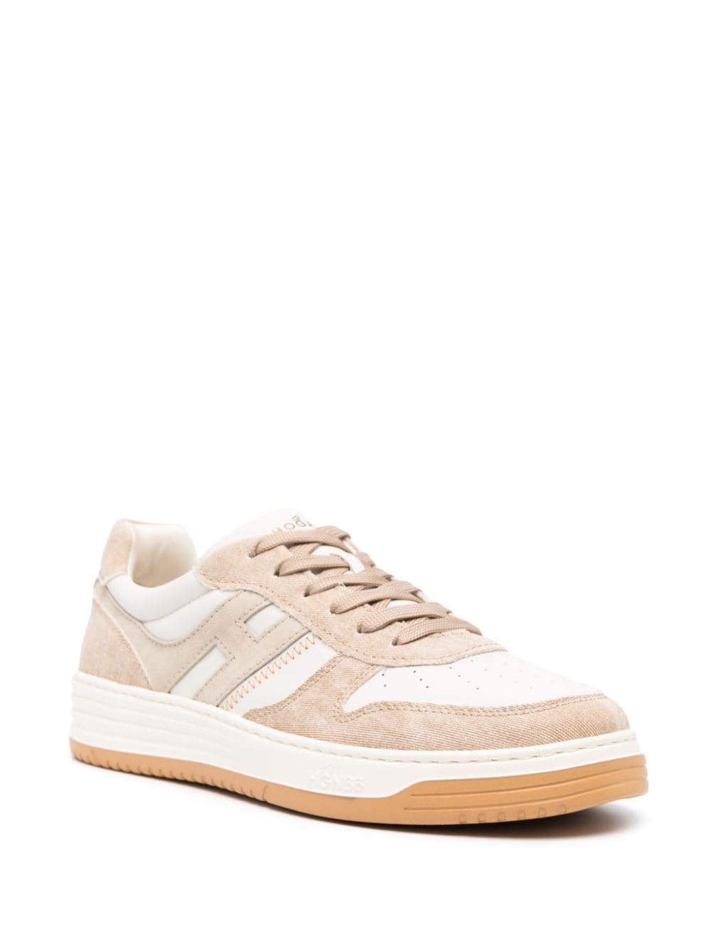 Shop Hogan Panelled Suede Sneakers In Neutrals