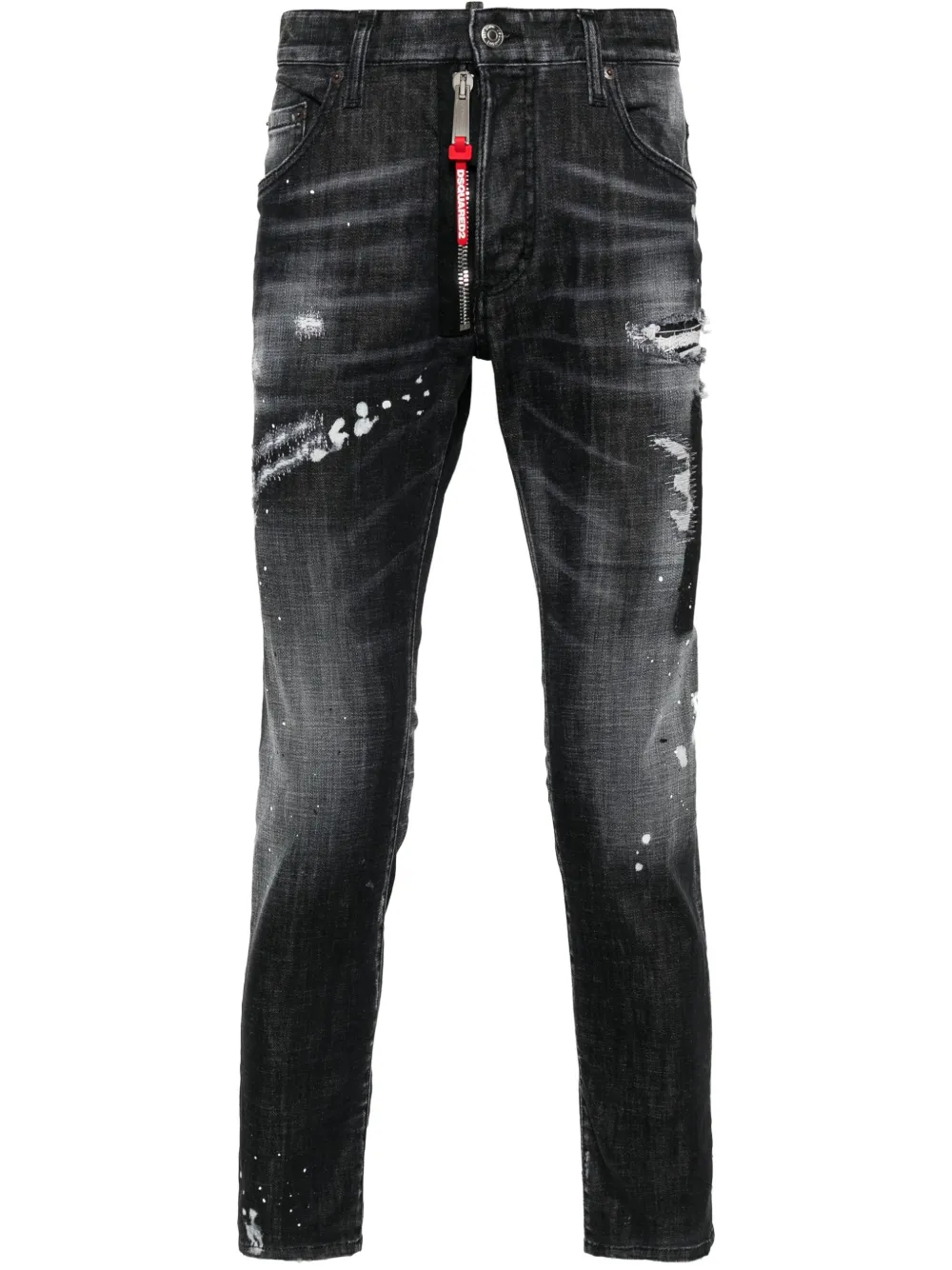 Dsquared2 Low-rise Skater Jeans In Grey