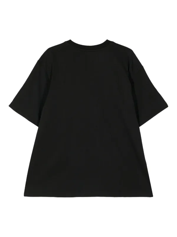 JiyongKim sun-bleached Cotton T-shirt | Black | FARFETCH IN