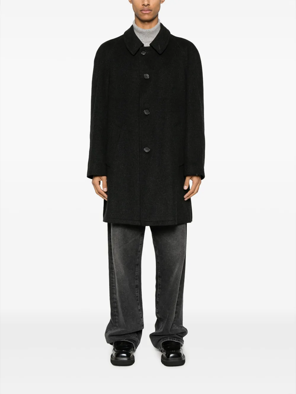 A.N.G.E.L.O. Vintage Cult 1990s Belted Short Coat | Grey | FARFETCH RO