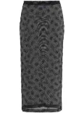 Maccapani embroidered semi-sheer overskirt - Black