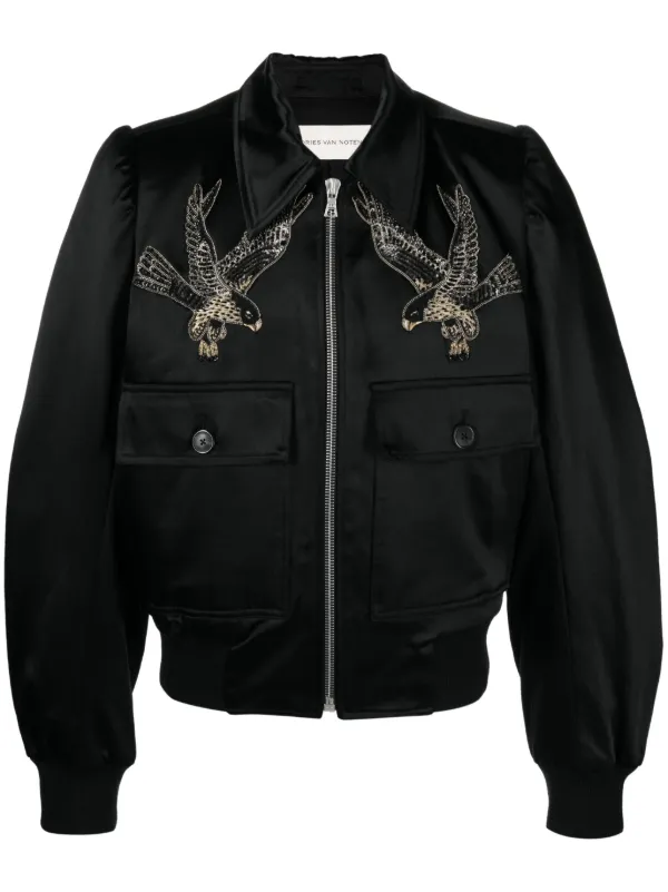 DRIES VAN NOTEN Embroidered Bomber Jacket - Farfetch