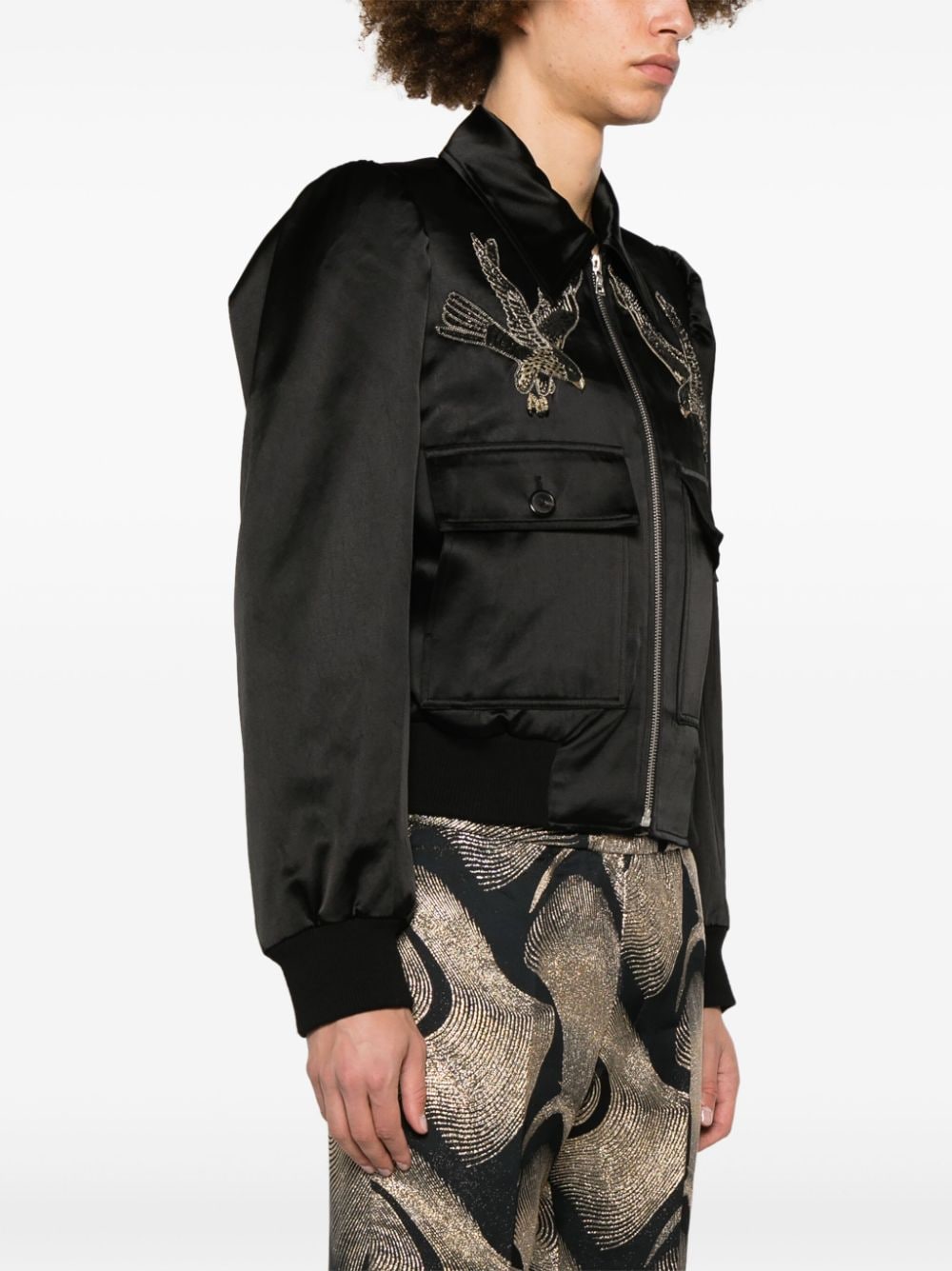 DRIES VAN NOTEN Embroidered Bomber Jacket - Farfetch