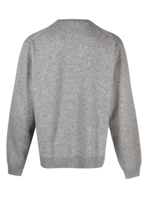 logo-patch wool jumper