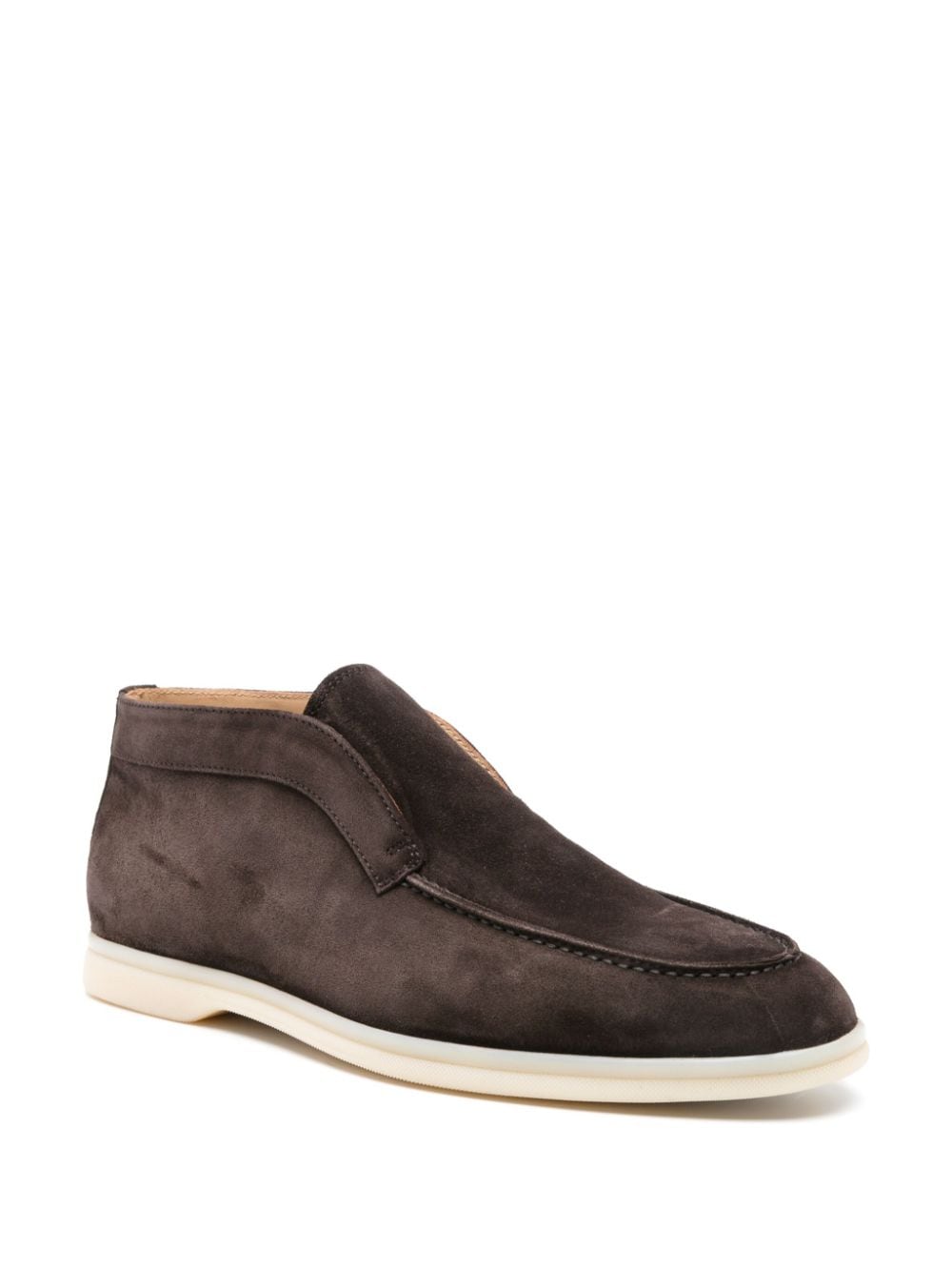 Shop Scarosso Leonardo Suede Ankle Boots In Brown