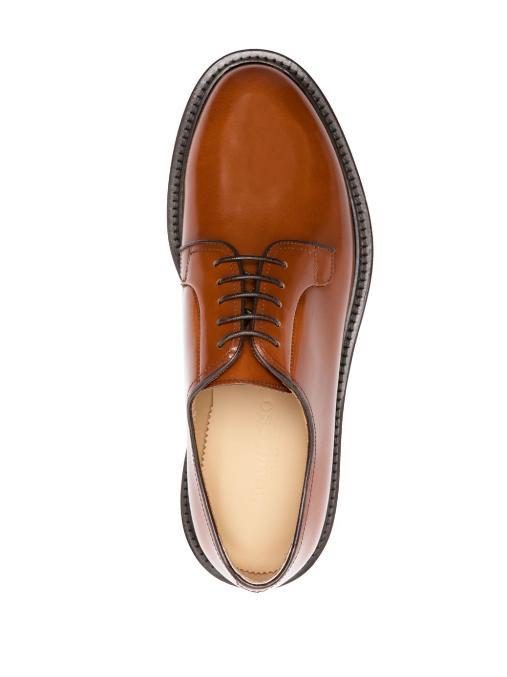 Shop Scarosso Harry Leather Derby Shoes In Brown