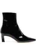 Scarosso Kitty 50mm patent-leather boots - Black