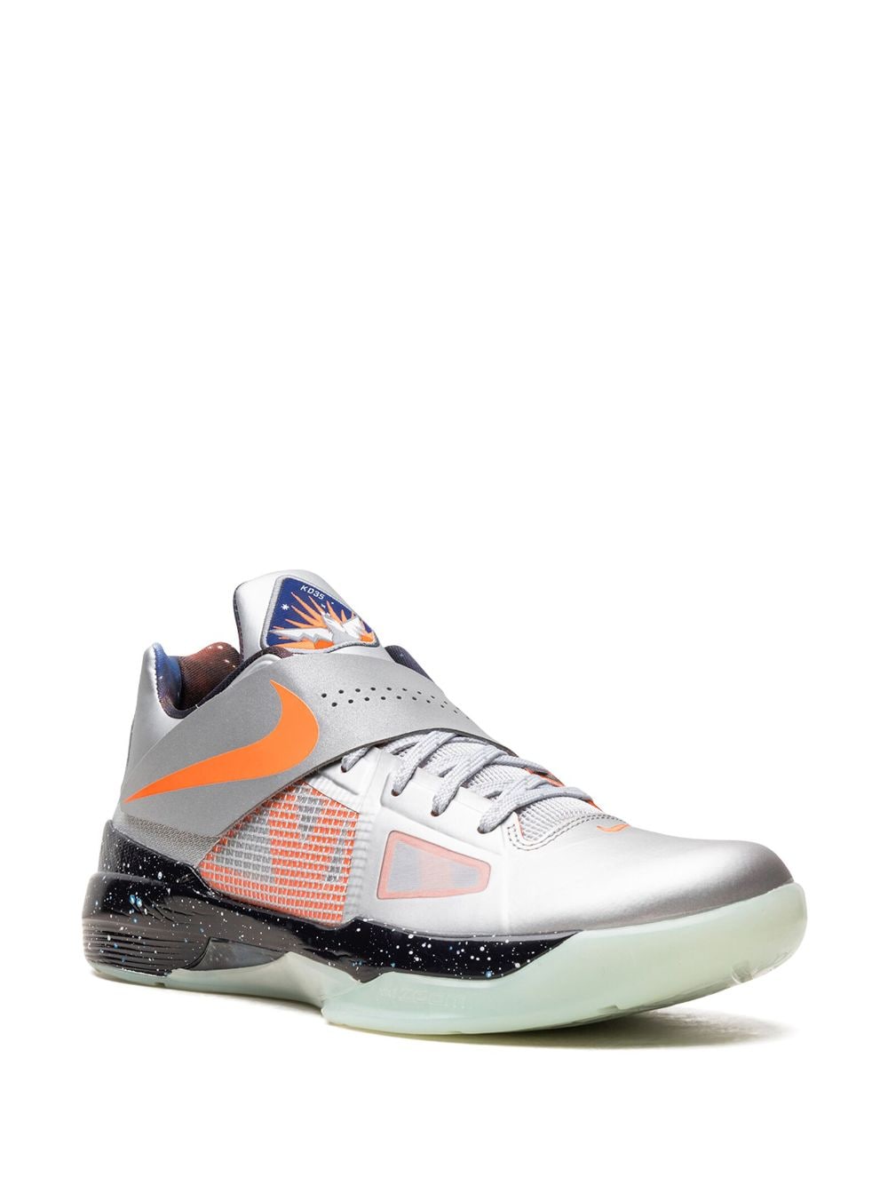 Shop Nike Kd 4 "galaxy" Sneakers In Silver