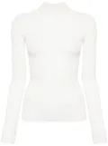 Courrèges Reedition Second Skin mesh top - White