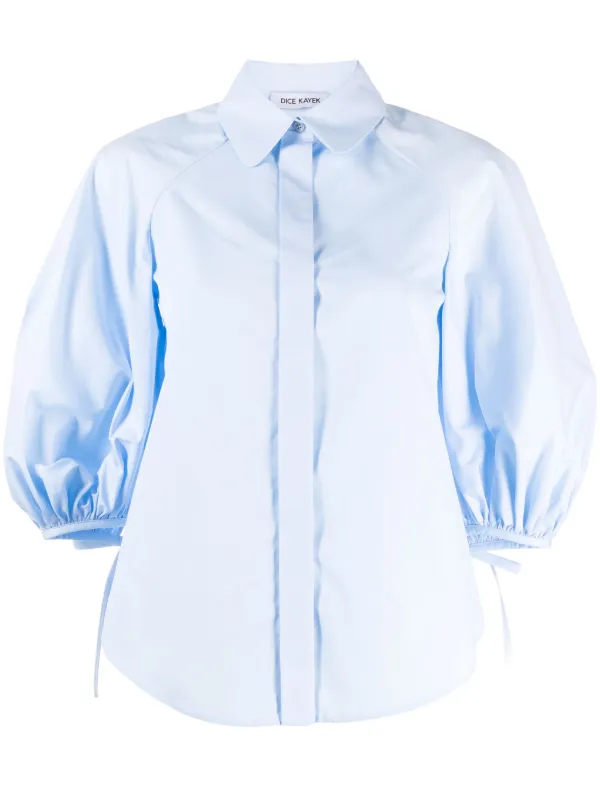 Dice Kayek balloon sleeve Cotton Shirt Farfetch