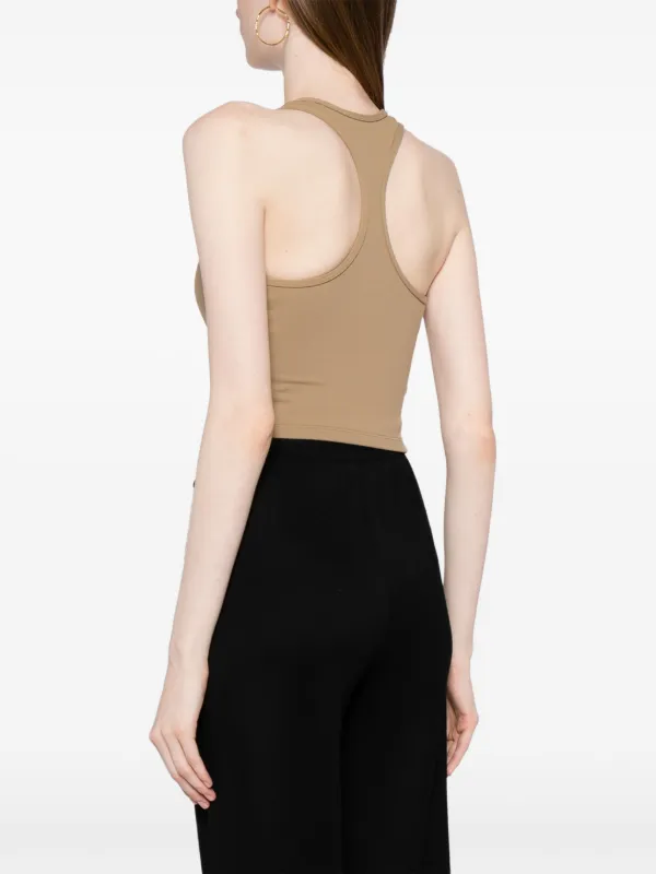Sporty & Rich Runner Script Sports Tank Top | Brown | FARFETCH