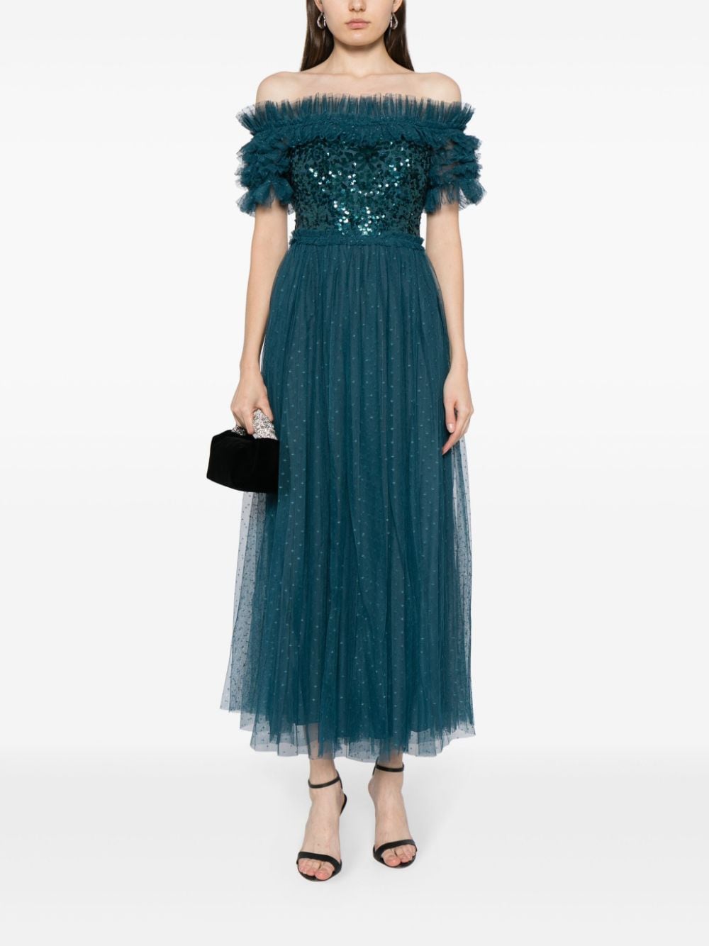 Needle & Thread Sequin Wreath Bodice Ankle Gown - Farfetch