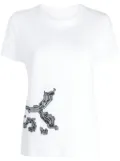 Y's graphic-print cotton T-shirt - White
