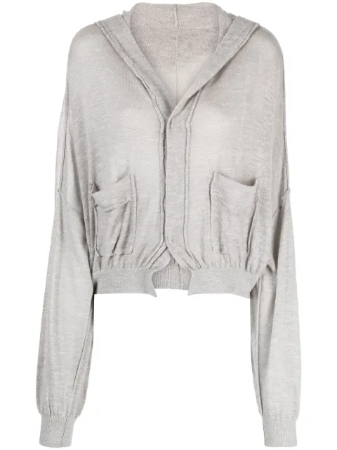Y's V-neck concealed-fastening cardigan 