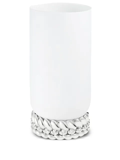 Christofle Babylone braided porcelain vase