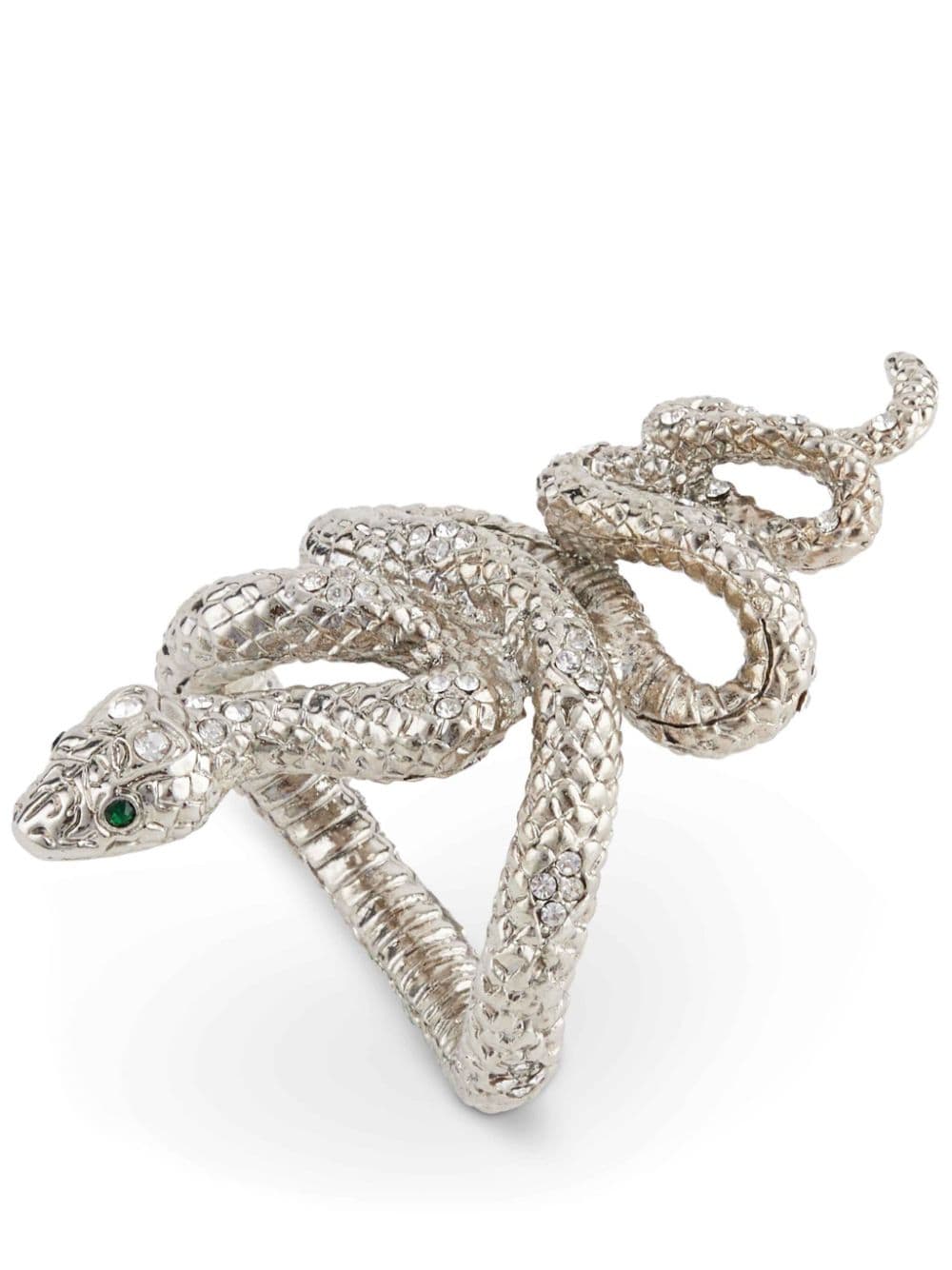 L'Objet Snake crystal-embellished napkin rings (set of four) - Silver