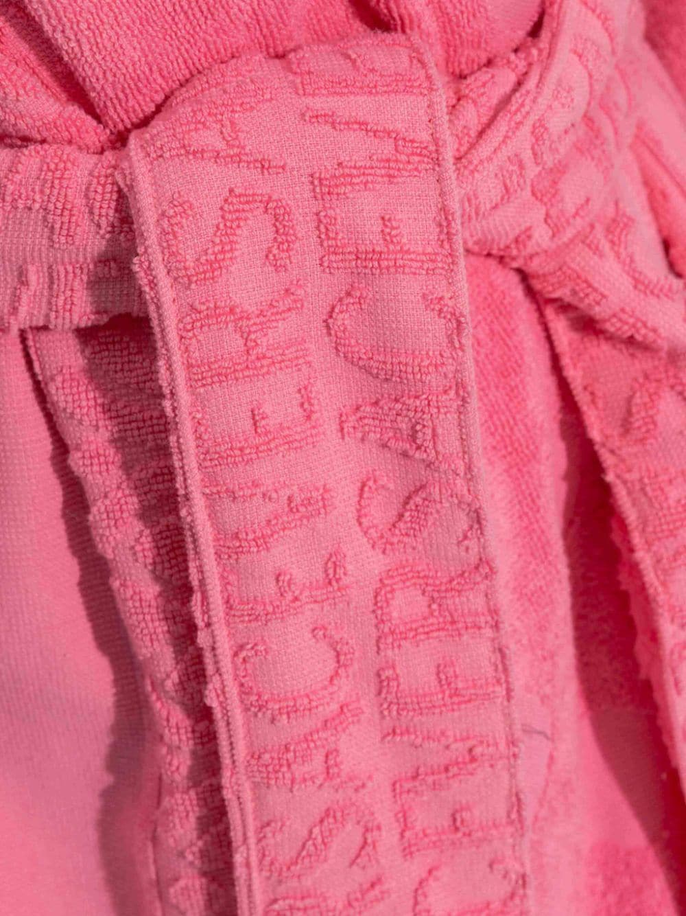 Shop Versace La Vacanza Cotton Robe In Pink