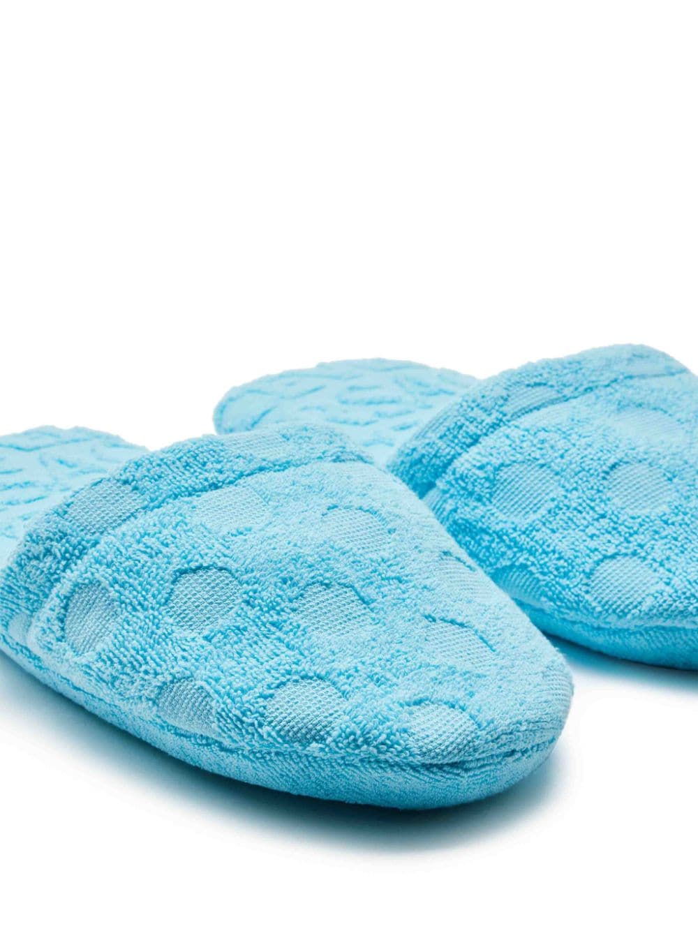 Versace On Repeat slippers met stippen - Blauw