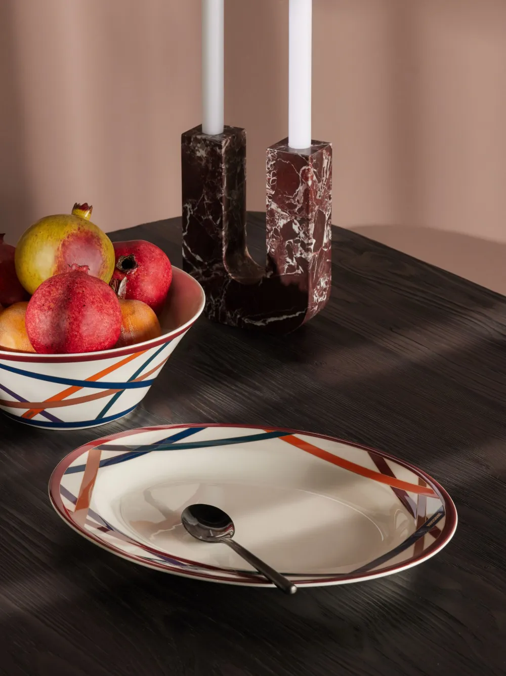 Missoni Nastri Oval Dish In White