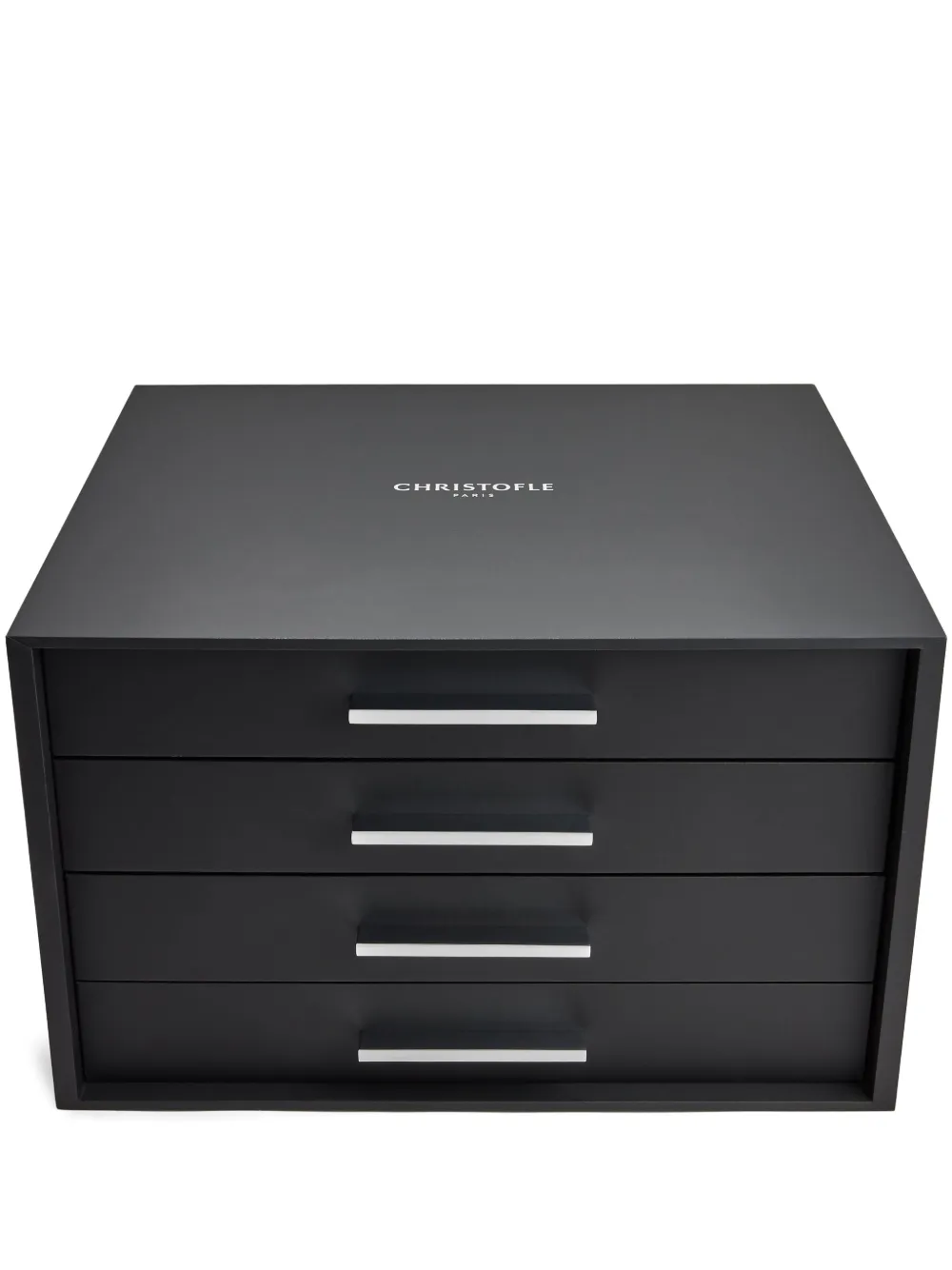 Christofle Malmaison Stainless Steel Cutlery Set In Black