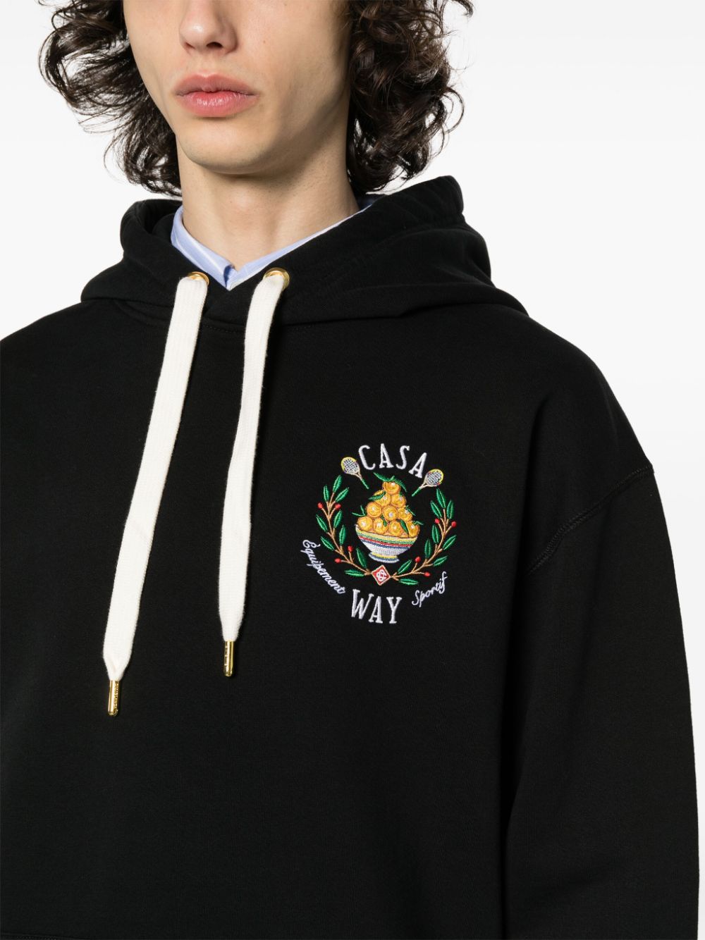 Casablanca Hoodie met borduurwerk Zwart