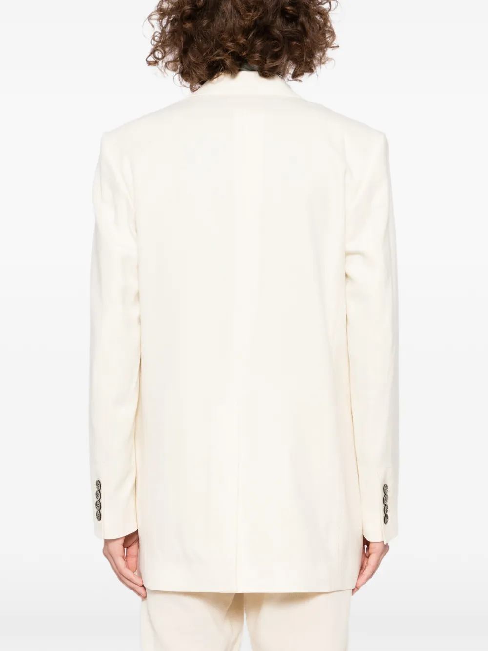 AMI Paris Blazer met enkele rij knopen Beige