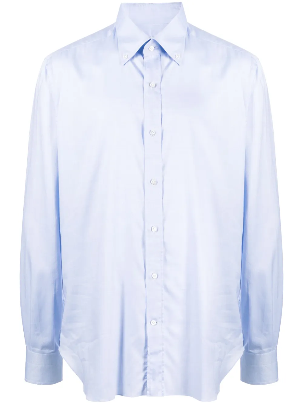 Luciano Barbera Button-down Cotton Shirt In Blue