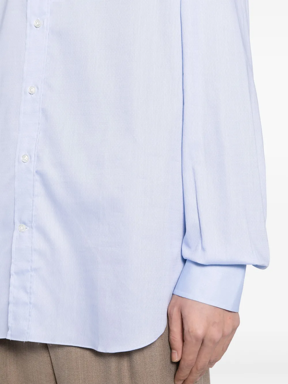 Luciano Barbera Button-down Cotton Shirt In Blue