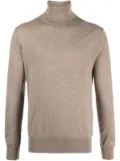 Luciano Barbera roll-neck wool jumper - Brown