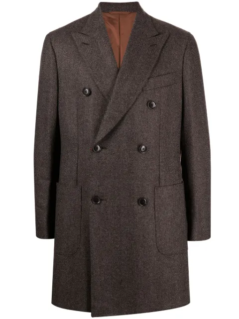 Luciano Barbera houndstooth-pattern wool coat 