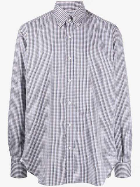 Luciano Barbera check-print cotton shirt 