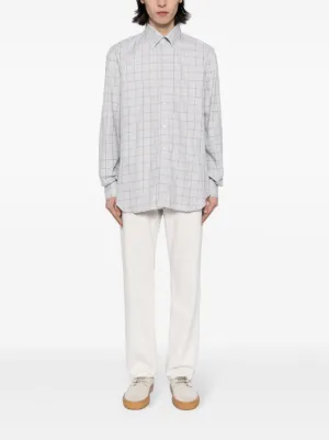 Chemise Luciano Barbera En Coton Et Cachemire - Taille M - Ivoire - Neuf Avec étiquettes